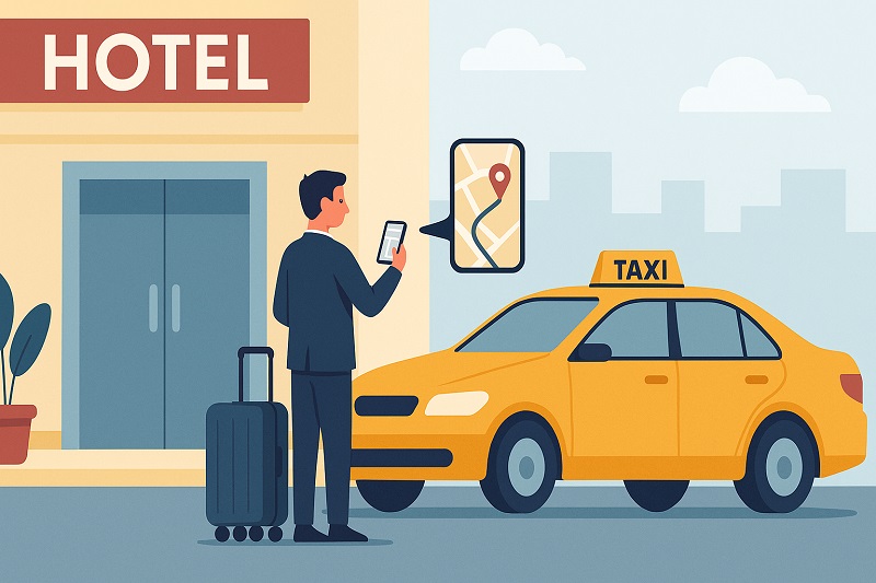 Такси прямо из гостиницы